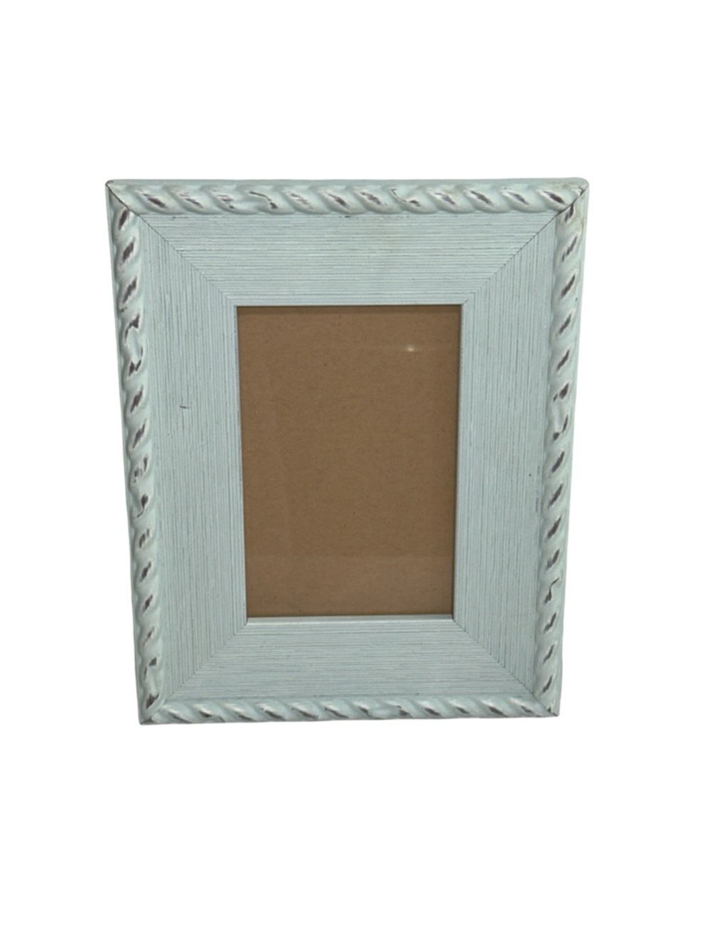 Light Blue Decorative Picture Frame 5x7 Distressed Cottage Chic